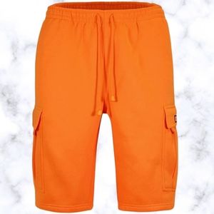 Solid Fleece Cargo Shorts